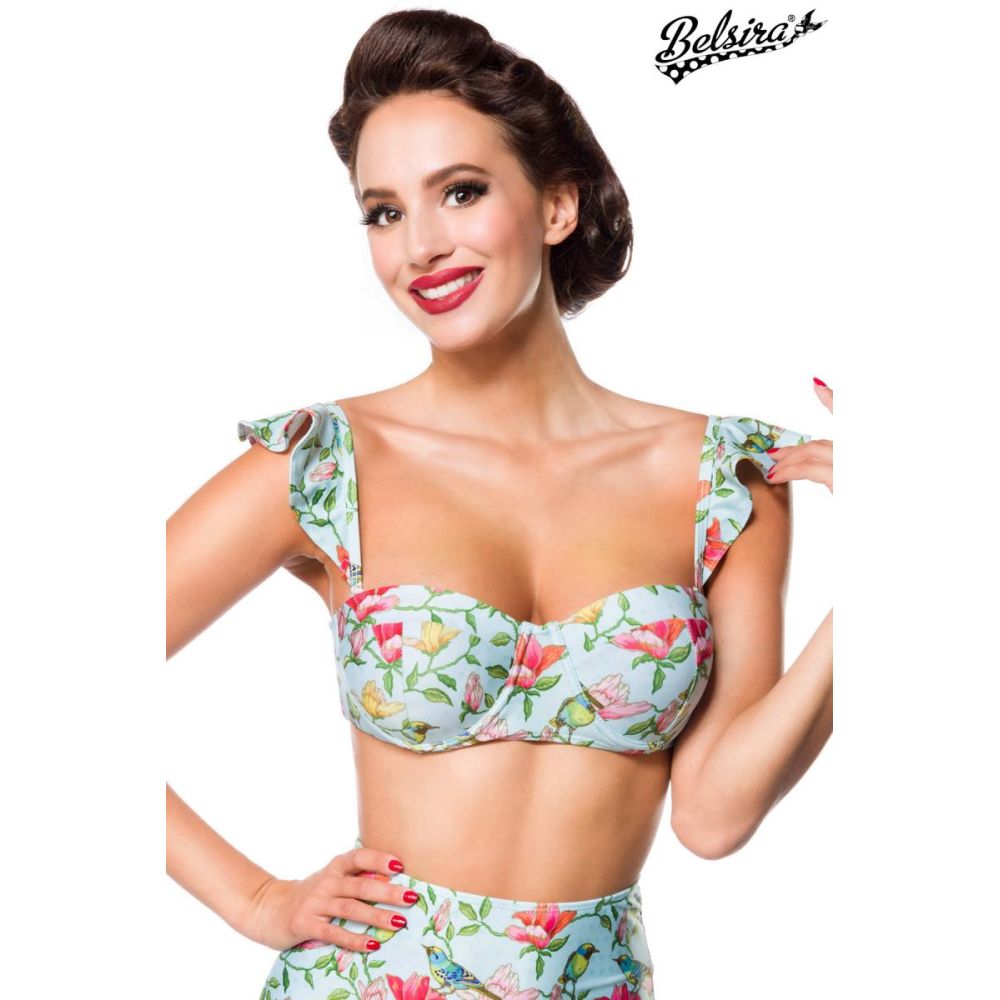 Belsira - Vintage Bikinitop - Groen
